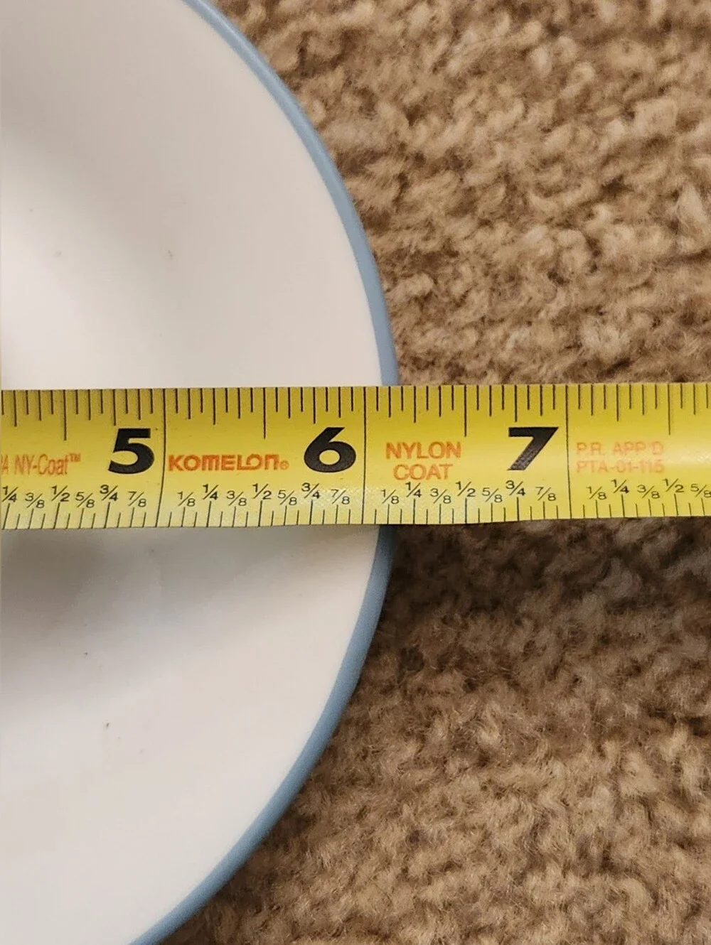 Corelle Saucers Set Of 6 Solid White Blue Trim 6 1/8
